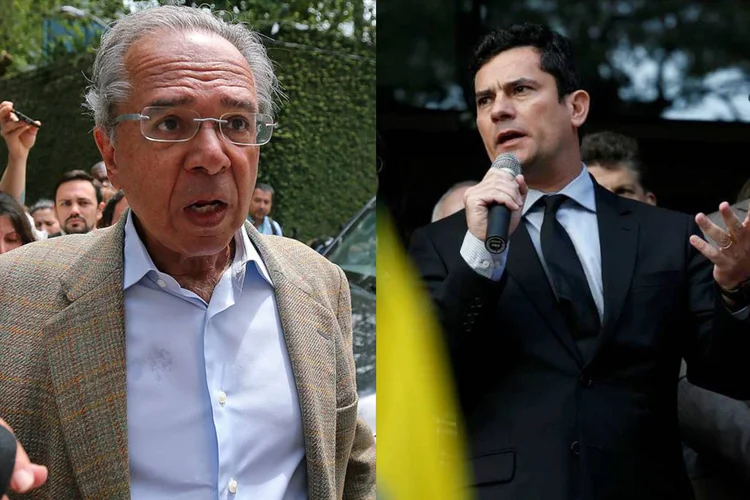 Paulo Guedes e Sérgio Moro (Montagem de EXAME com fotos de Sérgio Moraes e Rodolfo Buhrer/Reuters)