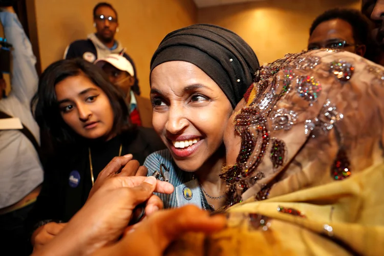 Ilham Omar, de Minnesota, eleita para a Câmara dos Representantes pelo Partido Democrata: mulheres bateram recorde de vitórias em 2018 (Eric Miller/Reuters)