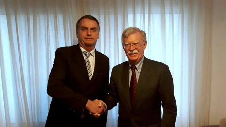 John Bolton e Jair Bolsonaro (John Bolton/Twitter/Reprodução)