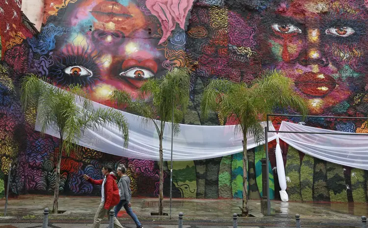 Mural da grafiteira e ativista Panmela Castro chama-se "Dororidade" (Fernando Frazão/Agência Brasil)