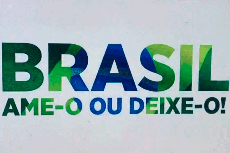 Propaganda do SBT volta a passar propaganda com lema "Brasil, ame-o ou deixe-o" (Reprodução/Reprodução)