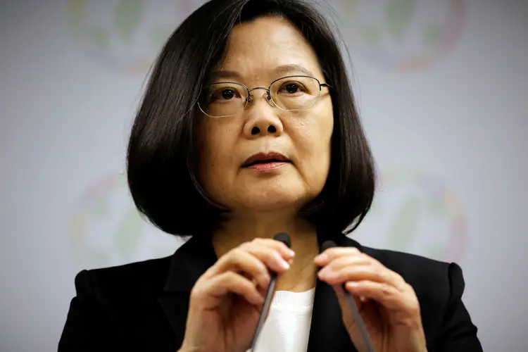 Tsai Ing-wen: renunciou neste sábado à liderança do Partido Democrático Progressista (Ann Wang/Reuters/Reuters)
