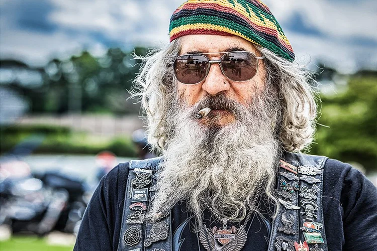 Aficionado durante as celebrações do aniversário de 110 anos da Harley-Davidson: base de consumidores envelhecida (Fernando Cavalcanti/Exame)