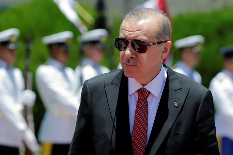 Turkish President Tayyip Erdogan attends a welcoming ceremony at the Presidential Palace in Asuncion, Paraguay December 2, 2018. REUTERS/Jorge Adorno (Jorge Adorno/Reuters)