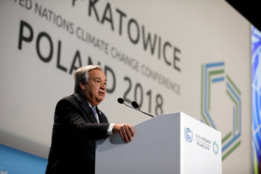 Antonio Guterres na abertura da cúpula do clima (COP24), que acontece na Polônia (Kacper Pempel/ Reuters/Reuters)
