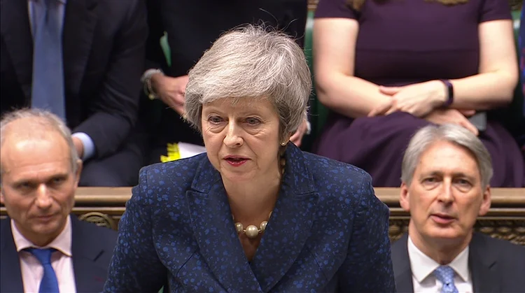 Theresa May: a premiê foi alvo de um requerimento para desafiar sua liderança (Divulgação/Reuters)