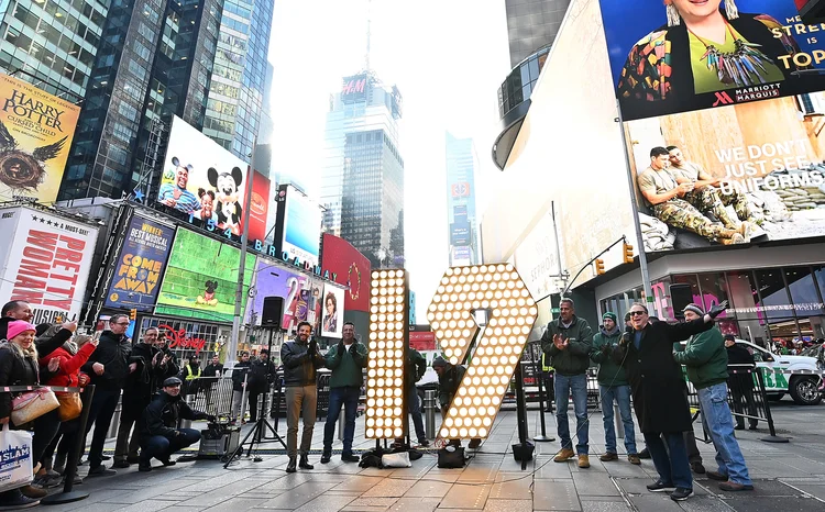 Entrega do número do Ano Novo na Times Square: repórteres serão convidados de honra da festa (Slaven Vlasic/Getty Images)