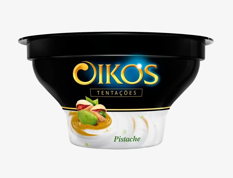 Oikos: nova linha de sobremesa da Danone traz sabores exclusivos.  (Danone/Divulgação)