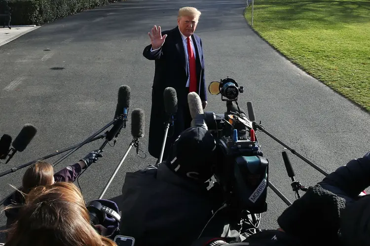 O presidente dos Estados Unidos, Donald Trump: apesar das boas chances de o mandatário ser confirmado como candidato de seu partido, processo de nomeação pode ser disputado (Mark Wilson/Getty Images)