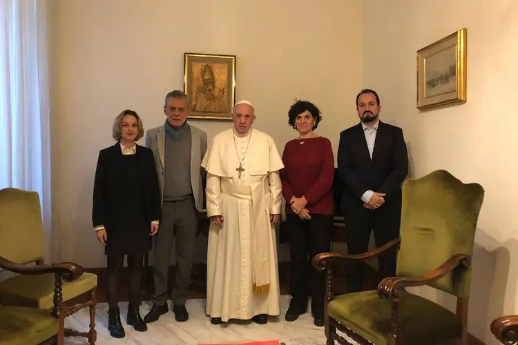 Chico Buarque : músico encontra papa Francisco ao lado de advogados e ativistas (Instagram/Reprodução)