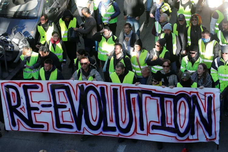 "Coletes amarelos" protestam na França (Reuters/Reuters)