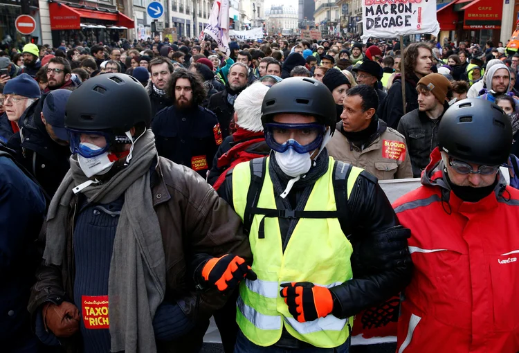 Protesto dos "Coletes amarelos" em 8 de dezembro. (Reuters/Reuters)