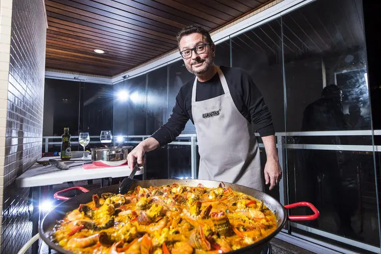 O empresário Carlos Guerra, dono da rede de fast food Giraffas, em entrevista e jantar em sua casa (Germano Lüders/Exame)