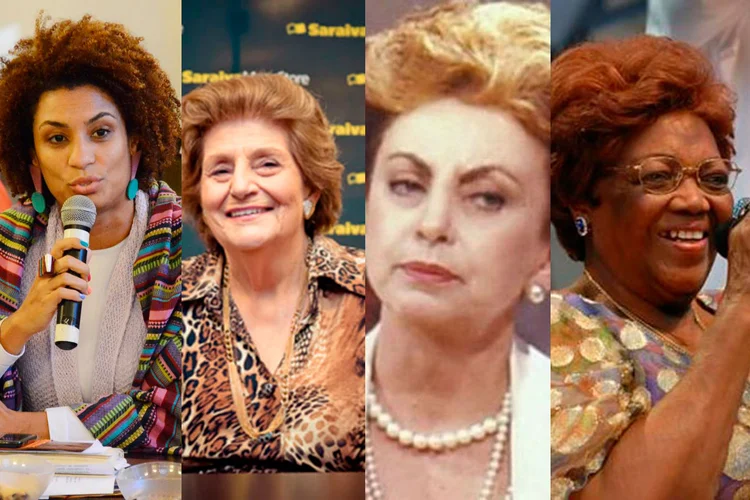 Marielle Franco, Zibia Gaspareto, Beatriz Segall e Dona Ivone Lara (EXAME/Montagem/Reprodução)