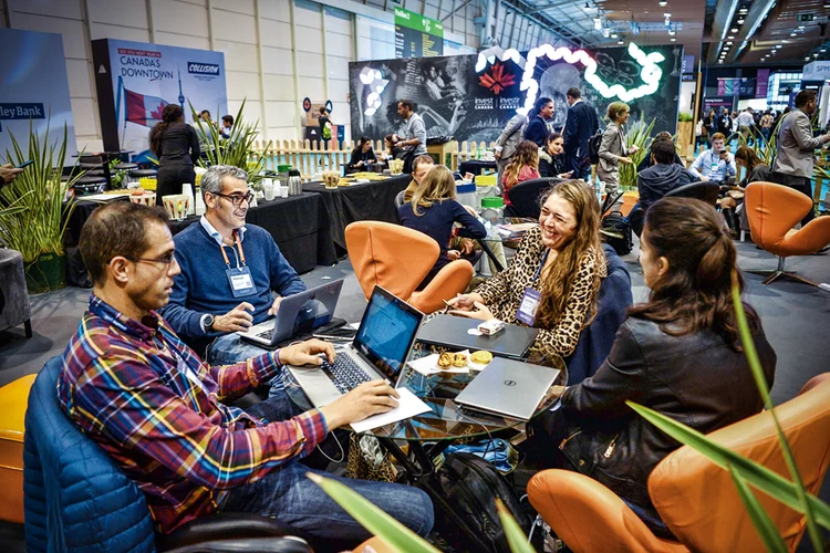 Participantes da conferência Web Summit, em Lisboa: Portugal hoje é sede do maior encontro de startups da Europa  (Web Summit/Divulgação)