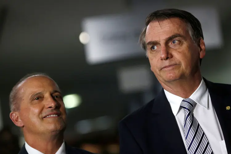 Onyx e Bolsonaro: inicialmente, Bolsonaro disse que não tinha visto a decisão de Fachin (Adriano Machado/Reuters)
