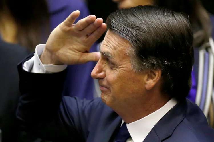 Jair Bolsonaro: militares da reserva fazem manifestação pedindo emprego para o presidente (Adriano Machado/Reuters)