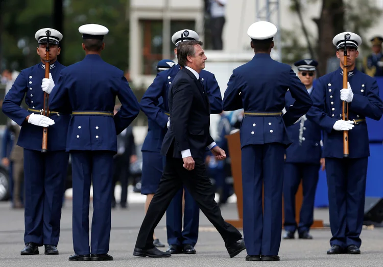Bolsonaro: presidente recuou da intenção inicial de possivelmente permitir a instalação de uma base militar norte-americana em território brasileiro (Adriano Machado/Reuters)