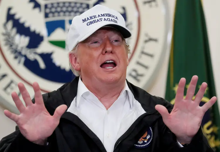 Donald Trump: em fevereiro, presidente declarou emergência nacional para garantir a construção do muro com o México (Leah Millis/Reuters)