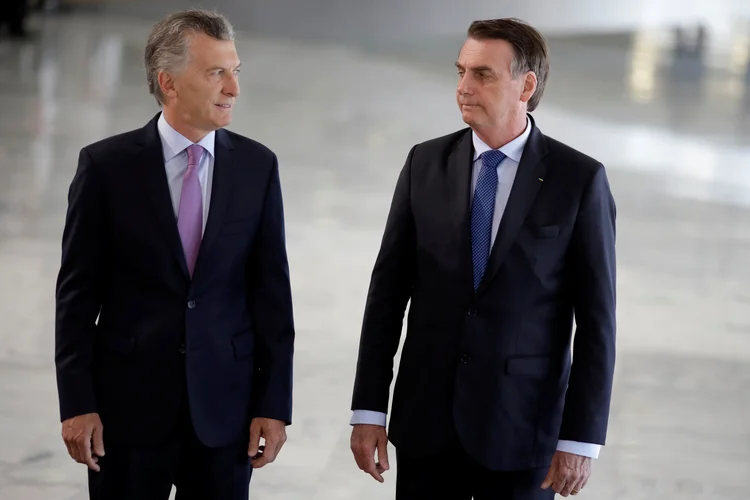 Macri e Bolsonaro: presidente do Brasil afirmou que os dois concordaram em "construir" um Mercosul "enxuto" (Ueslei Marcelino/Reuters)