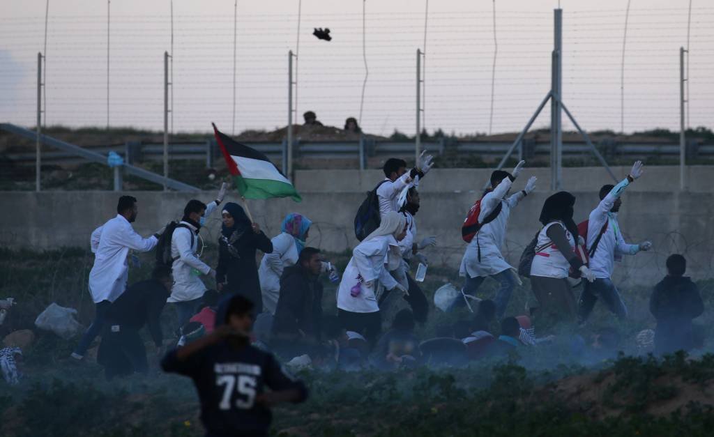 Protestos em Gaza deixam pelo menos 11 palestinos feridos