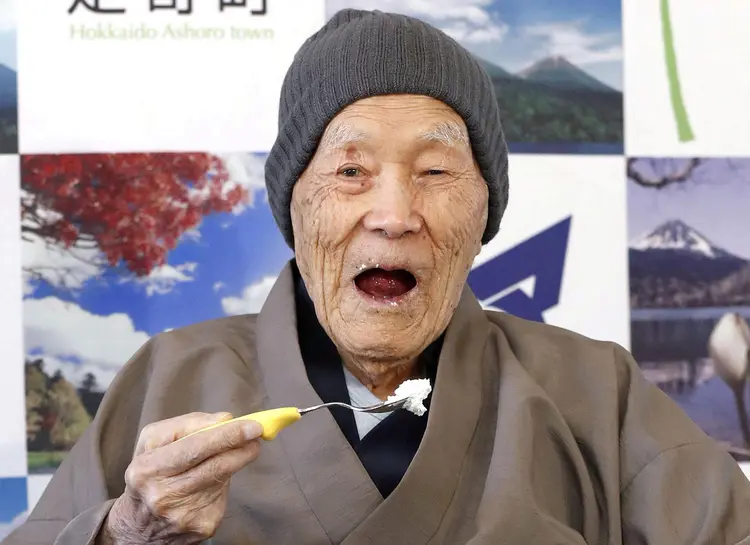 Masazo Nonaka: com seus 113 anos, japonês era considerado o homem mais velho do mundo (Mandatory credit Kyodo/Reuters)