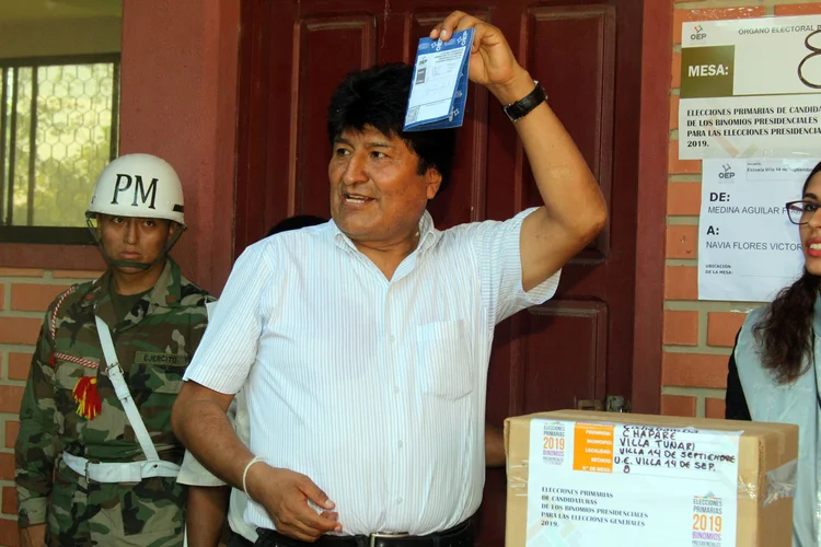 Bolívia: a participação da militância dos nove partidos foi baixa (Courtesy of Bolivian Presidency/Reuters)