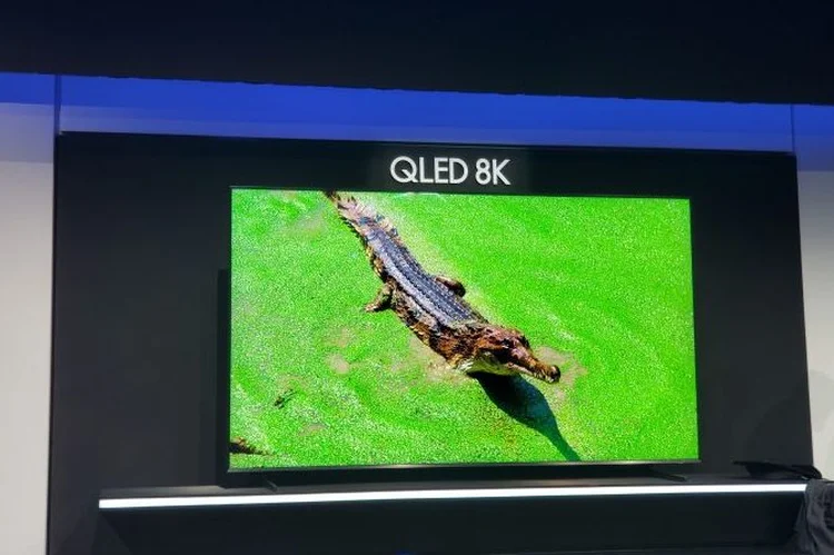 QLED TV 8K: produto foi exibido durante a feira de tecnologia CES, em janeiro de 2019 (Lucas Agrela/Site Exame)