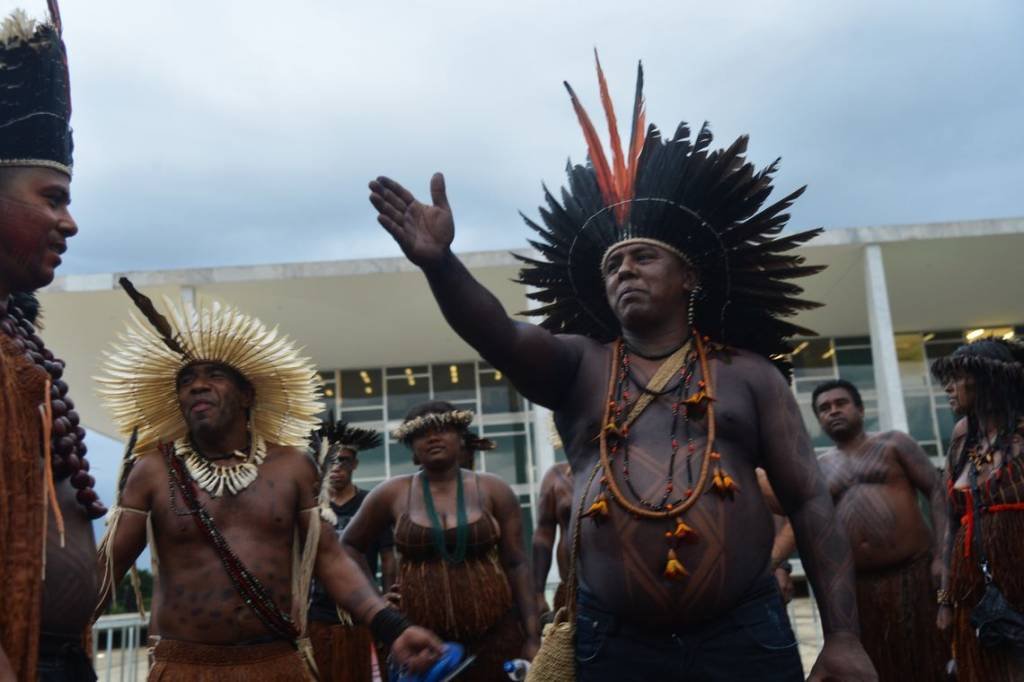 Indígenas: discussão sobre a demarcação de terras pode marcar a segunda derrota imposta pelo Supremo ao governo de Jair Bolsonaro (José Cruz/Agência Brasil)