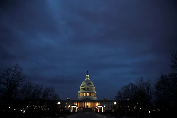 Capitólio, Washington. D.C.: os congressistas norte-americanos enfrentam paralisação parcial do governo Trump (Jim Young/Reuters)