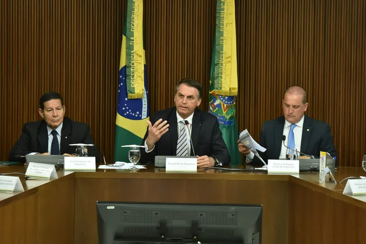 Primeira reunião ministerial de Jair Bolsonaro com equipe (Rafael Carvalho/Ascom/Casa Civil/Divulgação)