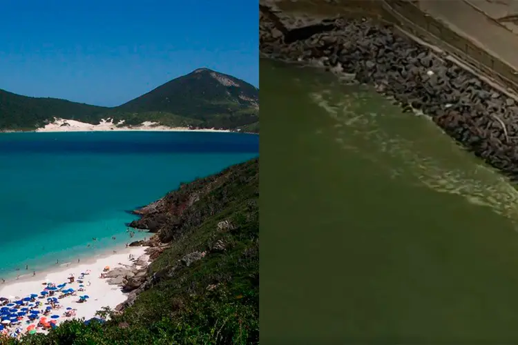 Arraial do Cabo: duas praias já foram liberadas para uso (Montagem/Exame)