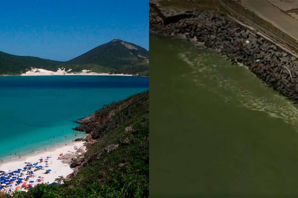 Destino paradisíaco, Arraial do Cabo está contaminado por esgoto
