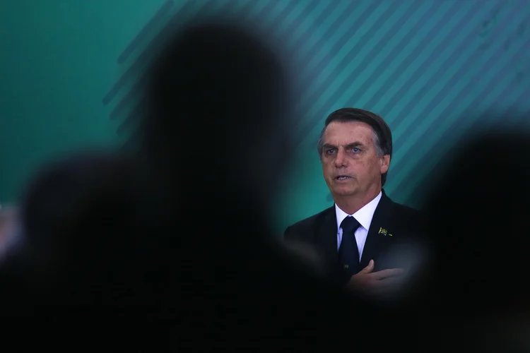 Jair Bolsonaro: alerta sobre o presidente foi feito pelo deputado Rodrigo Maia (DEM-RJ) após sua reeleição para mais um mandato à frente da Câmara (Andre Coelho/Bloomberg)