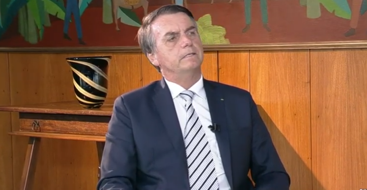 Bolsonaro: essa foi sua primeira entrevista após a posse, concedida ao jornal SBT Brasil (YouTube/Reprodução)