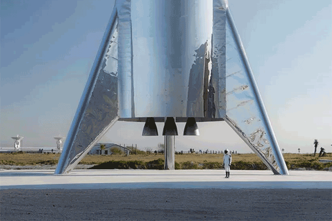 Elon Musk exibe protótipo de seu próximo foguete Starship