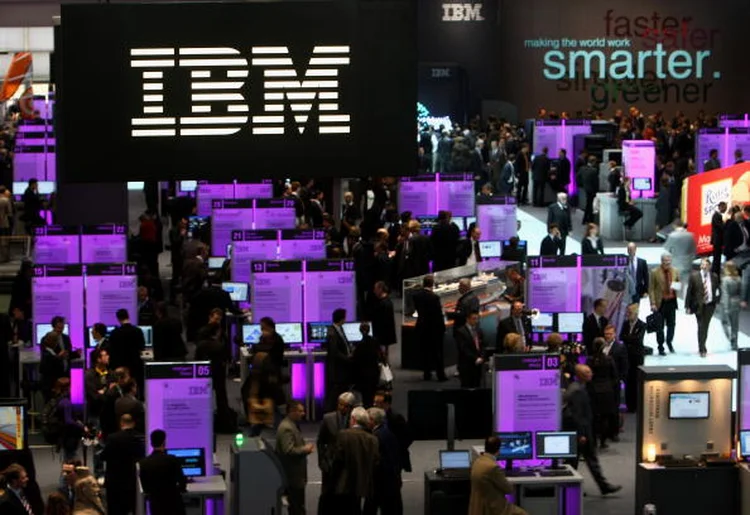 IBM: no fim de outubro, a gigante de tecnologia comprou a Red Hat, uma fornecedora de serviços de computação em nuvem, por 34 bilhões de dólares (Joern Pollex/Getty Images)