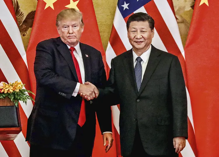 Trump e Xi Jinping: acordo comercial mais próximo (Jonathan Ernst/Reuters)