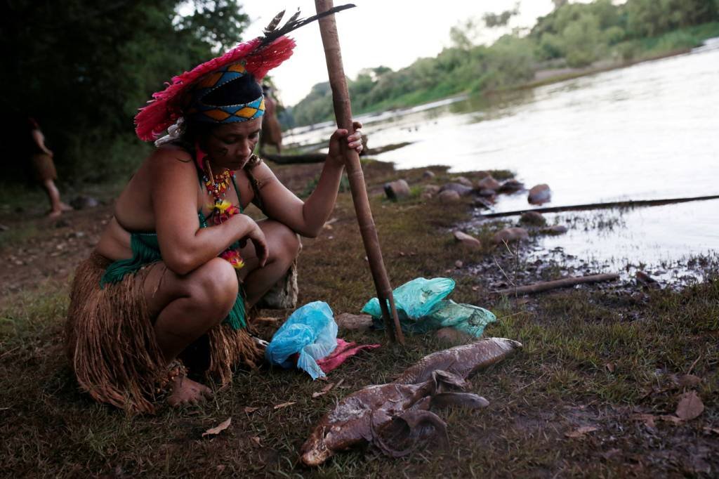 Com peixes mortos e rio poluído, indígenas temem futuro após Brumadinho