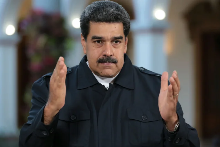 Nicolás Maduro: Presidente sofre forte pressão popular e internacional para deixar o poder da Venezuela (Miraflores Palace/Reuters)