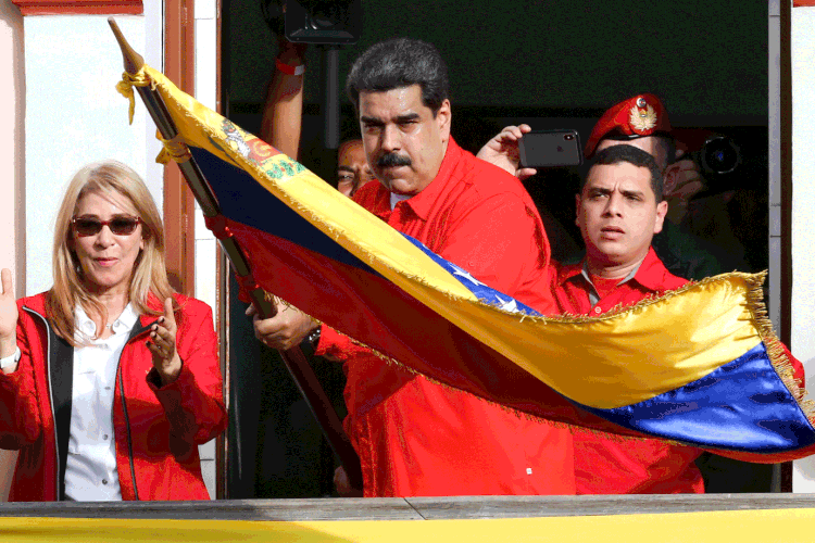 Maduro: o porta-voz russo criticou a ideia de utilizar a Colômbia para intervir na Venezuela (Palácio Miraflores/Reuters)