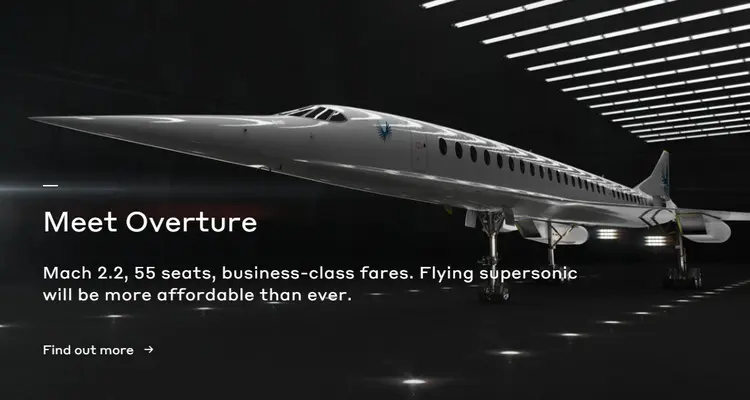 Boom Supersonic: empresa sonha em desenvolver um avião comercial supersônico (Boom/Divulgação)