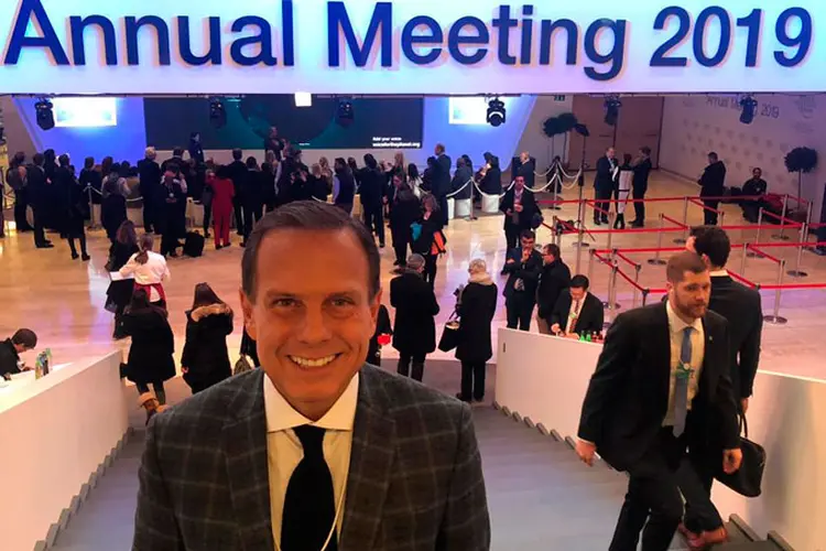 João Doria Júnir no Fórum Econômico Mundial em Davos, na Suíça (Governo de São Paulo/Divulgação)