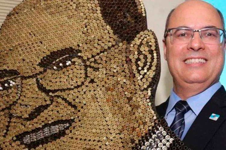 Witzel: governador do RJ recebeu quadro do Bope (Carlos Magno/Divulgação)