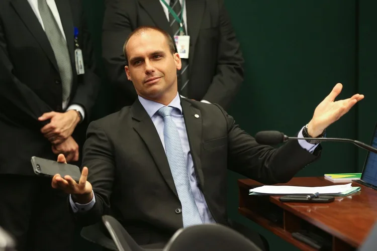 Eduardo Bolsonaro: para líder evangélico, filho do presidente da República não conhece situação dos imigrantes brasileiros ilegais nos Estados Unidos (Fabio Rodrigues Pozzebom/Agência Brasil)