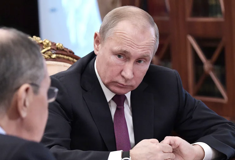 Vladimir Putin: governo russo disse que não será arrastado para uma custosa corrida armamentista (Sputnik/Alexei Nikolsky/Kremlin/Reuters)