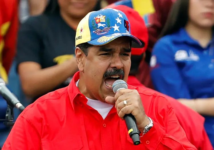Nicolás Maduro: presidente falava sobre a entrada de ajuda humanitária no país quando a sala ficou às escuras (Manaure Quintero/Reuters)