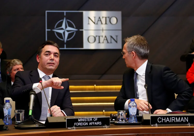 Macedônia do Norte: "É um dia histórico. Foi um caminho longo", afirmou o ministro de Relações Exteriores (Francois Lenoir/Pool/Reuters)