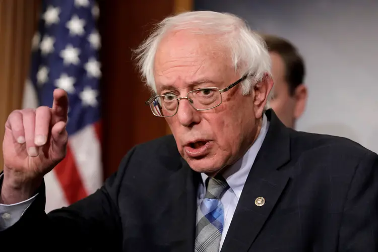 O Senador de Vermont, Bernie Sanders: pré-candidato democrata, Sanders foi internado após problemas cardíacos (Yuri Gripas/Reuters)