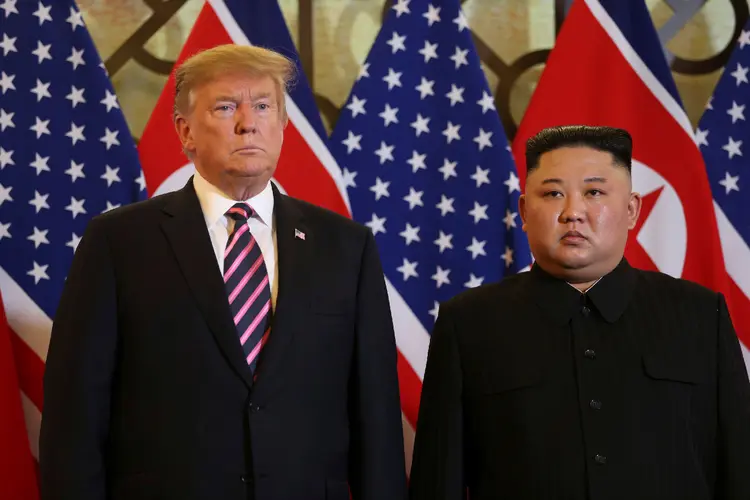 Donald Trump e Kim Jong-Un: "o relacionamento é bom", disse o presidente dos EUA (Leah Millis/Reuters)